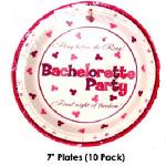 White Pink & Purple Hott Bachelorette Party Plates